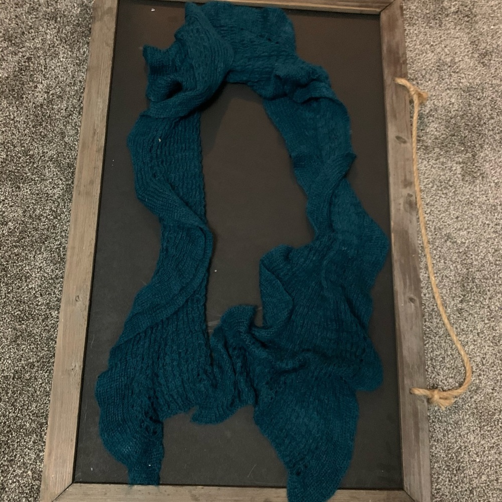 Blue Knitted Scarf